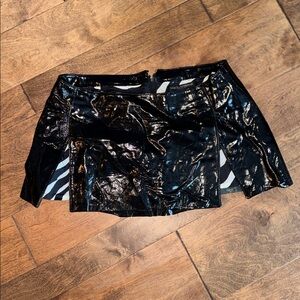 Dolce & Gabbana Patent Leather Mini Skirt Black Italy AS IS Small